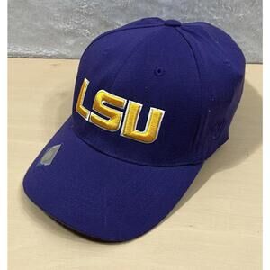 LSU Tigers Top of the World Fitted Hat Purple Gold‎ Embroidered Logo One Size